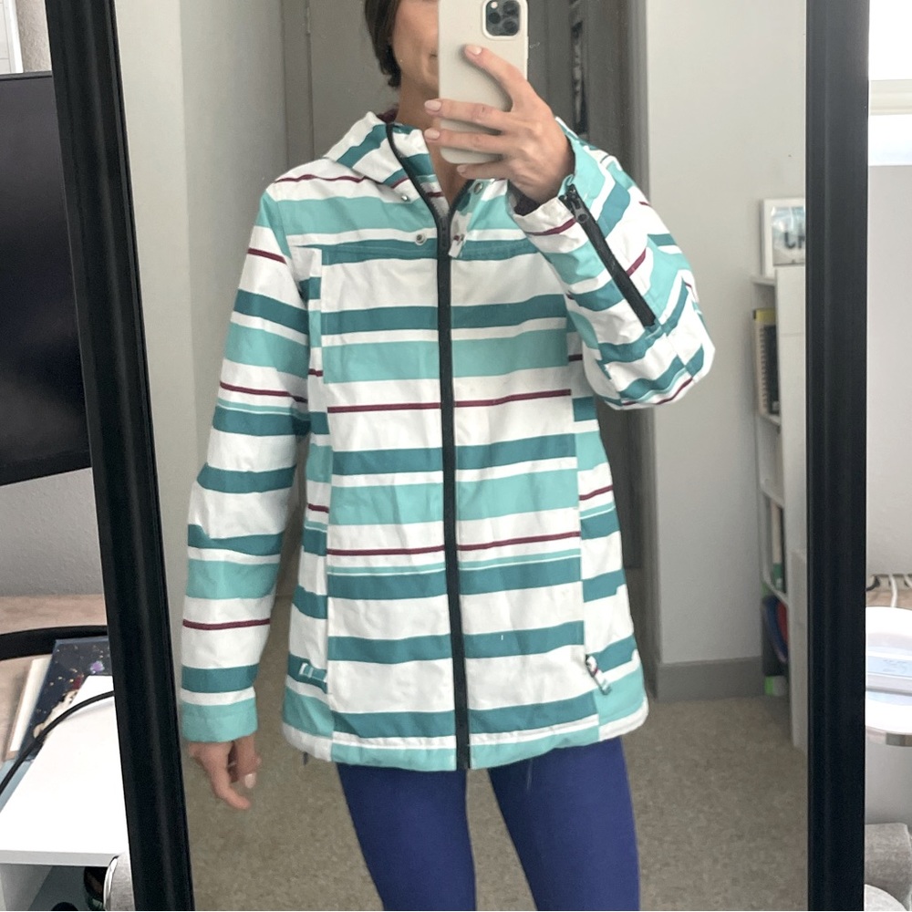 Empyre striped waterproof ski jacket - small